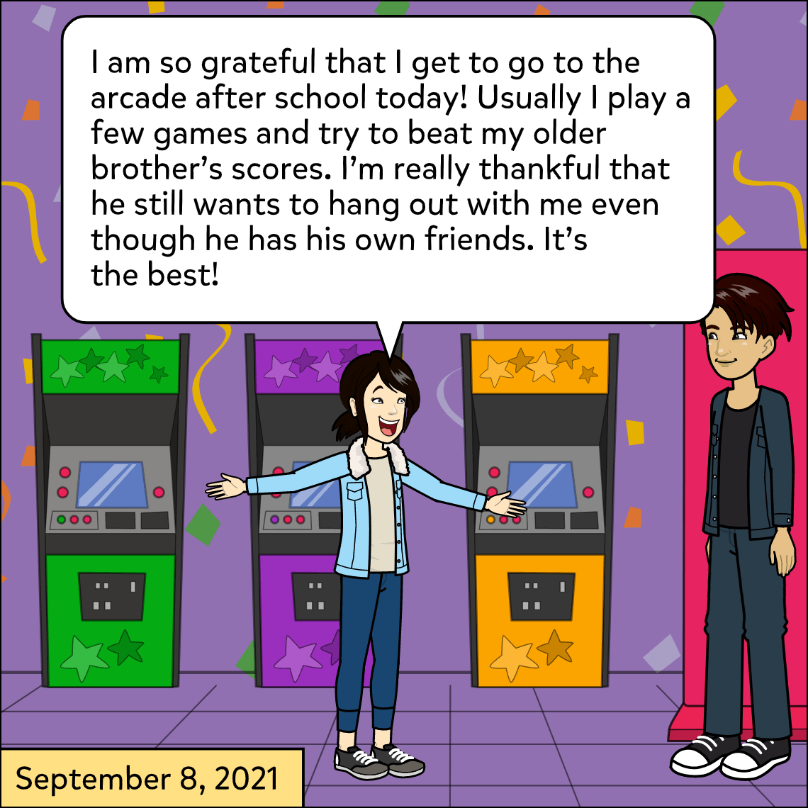 Gratitude Journal - Exemplar comic, panel 4