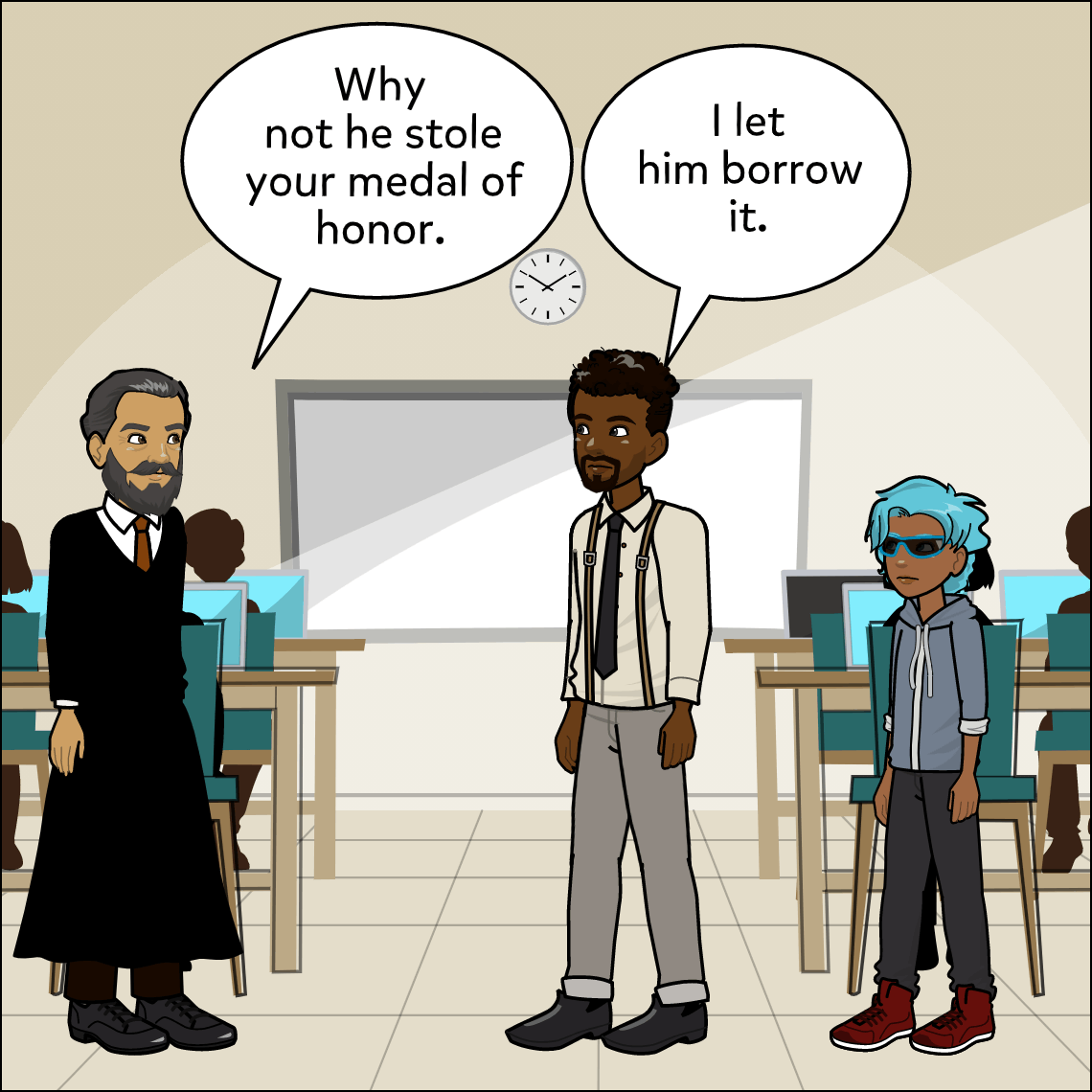 Super Summaries! - Exemplar comic, panel 3
