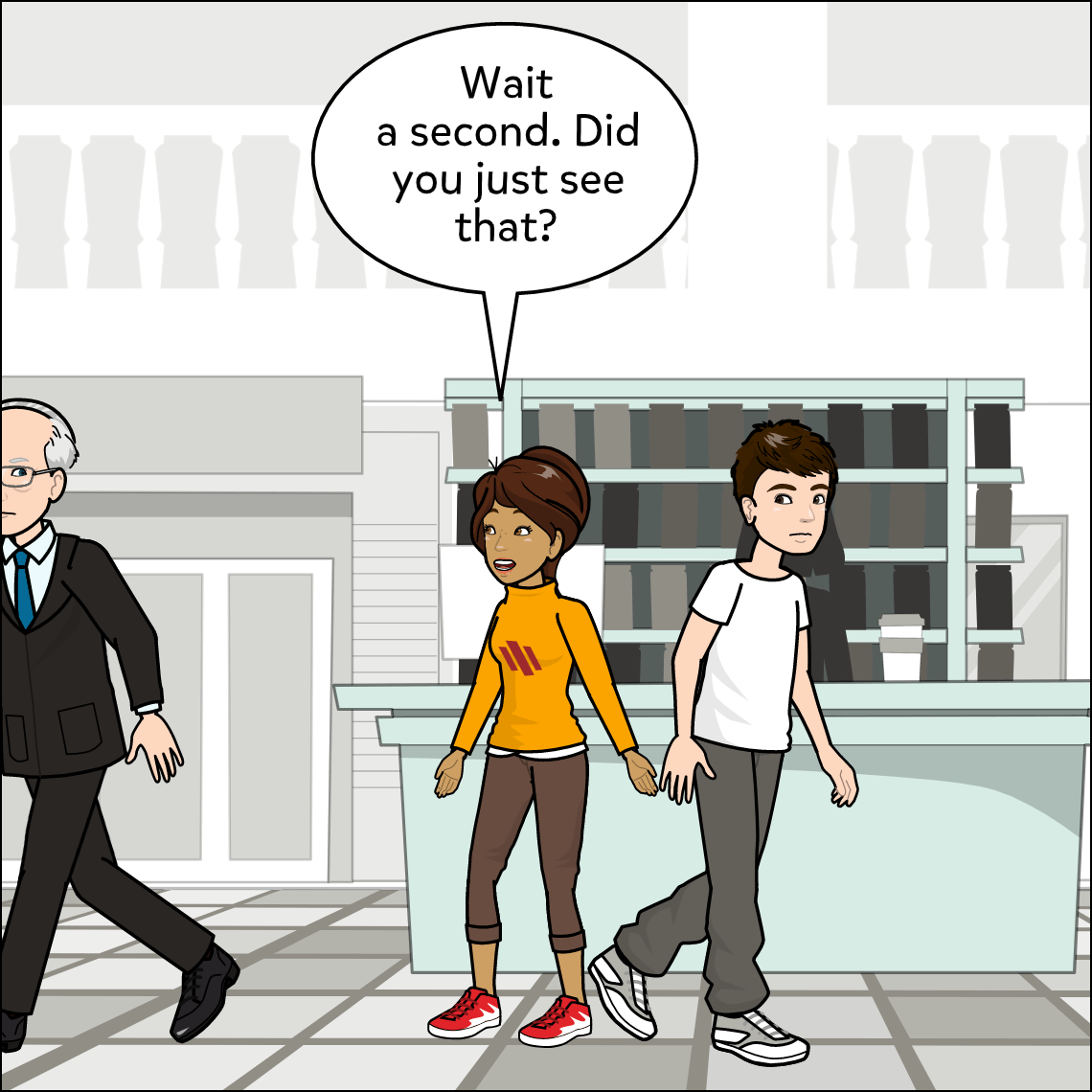 Responsibility - What would you do? - Exemplar comic, panel 2