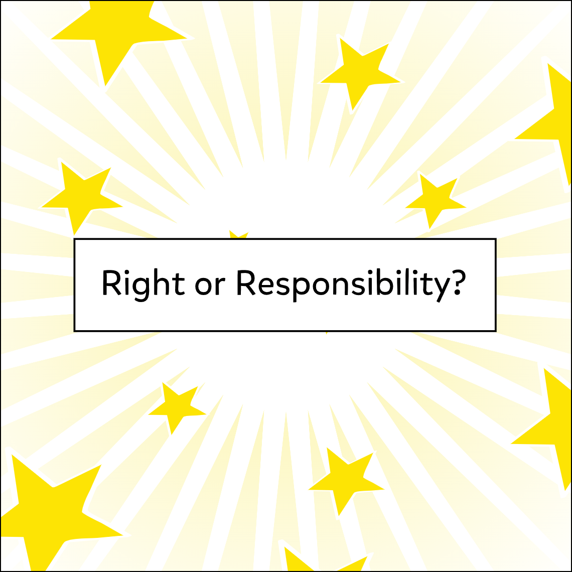 Rights & Responsibilities - Exemplar comic, panel 1